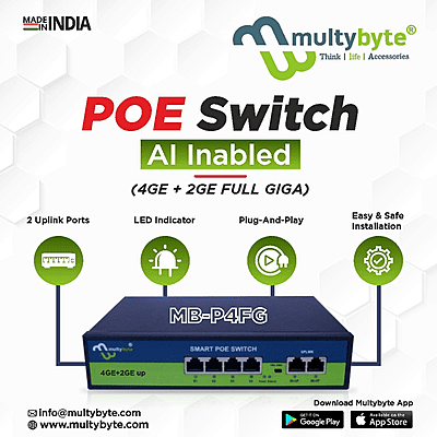 MULTYBYTE 4 PORT  POE SWITCHES