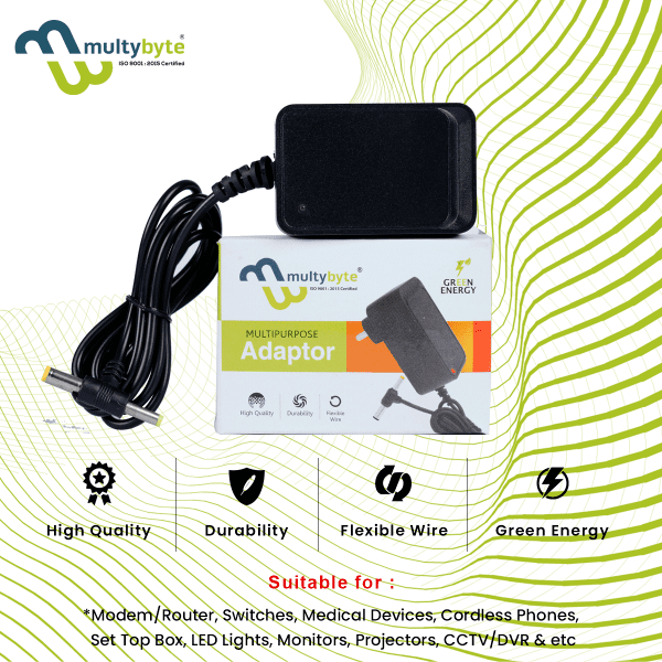 MULTYBYTE POWER ADAPTOR 9V 1AMP MULTYBYTE POWER ADAPTOR 9V 1AMP