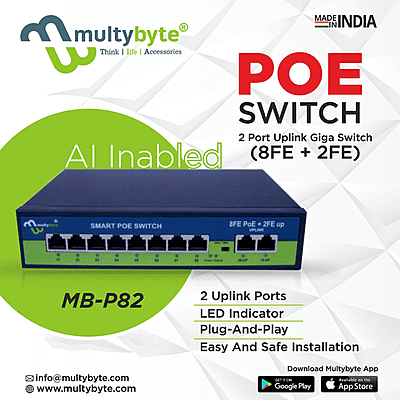 MULTYBYTE 8 PORT POE SWITCHES