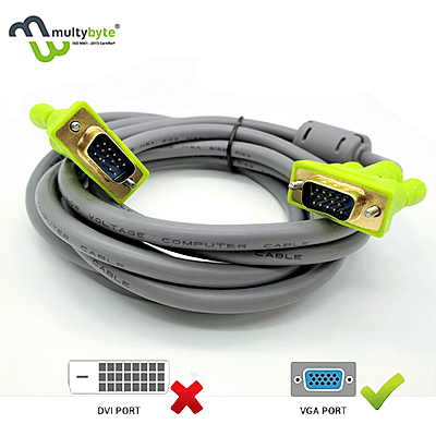 MULTYBYTE VGA CABLE 3 MTR