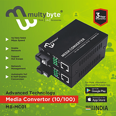 Multybyte Media Converter 10/100 Pair