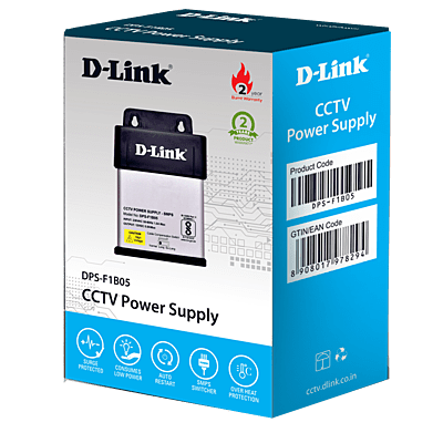 D-Link 4 Channel 12v5AMP Power Supply Single Output