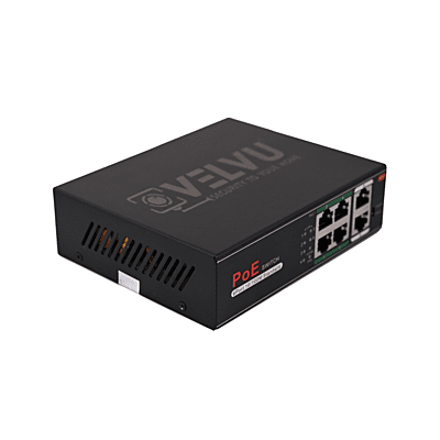 Velvu 4 Port Full Giga POE Switch 2Uplink Giga